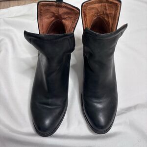 JEFFREY CAMPBELL Size 8 Black Leather ORILEY-LO Shoes Ankle Booties Boots Heel